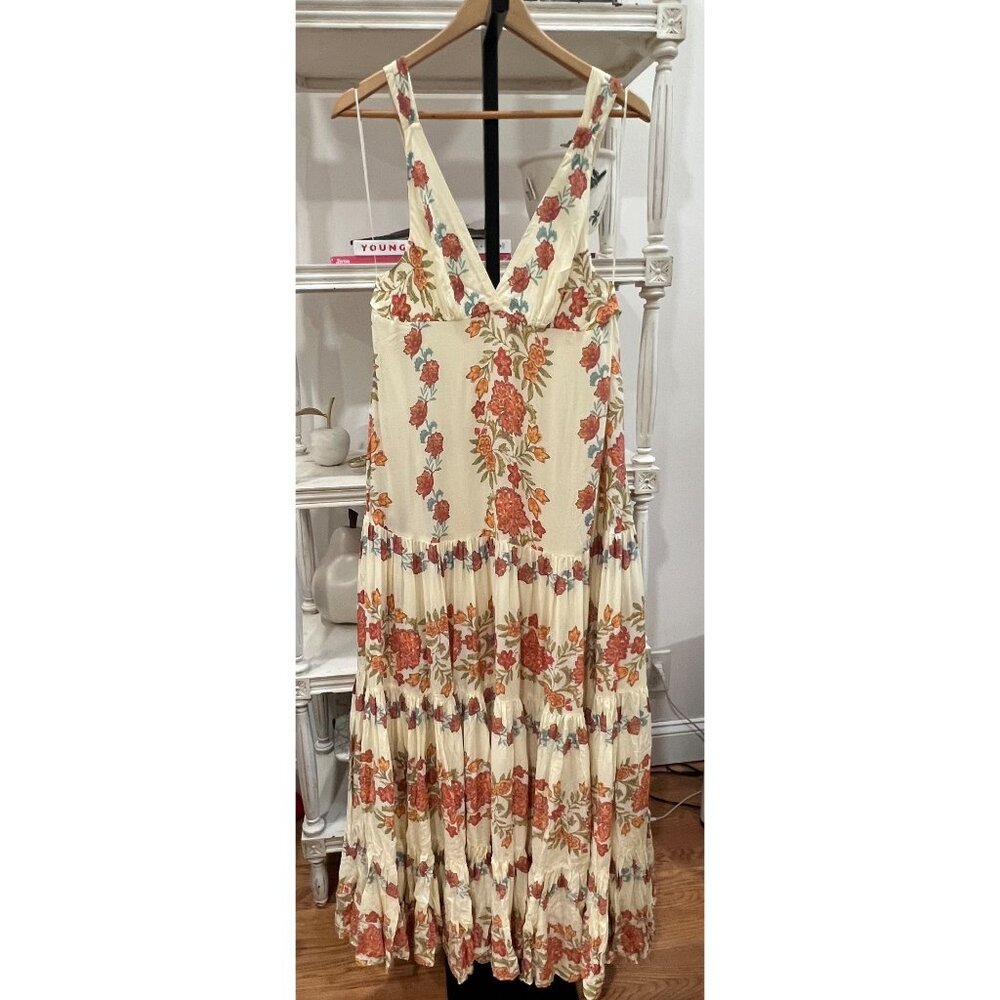 Free People Eden Bohemian Floral Maxi Dress Size Large - Picture 5 of 6